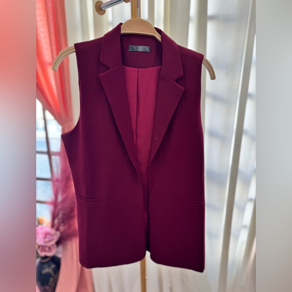 Burgundy Vest